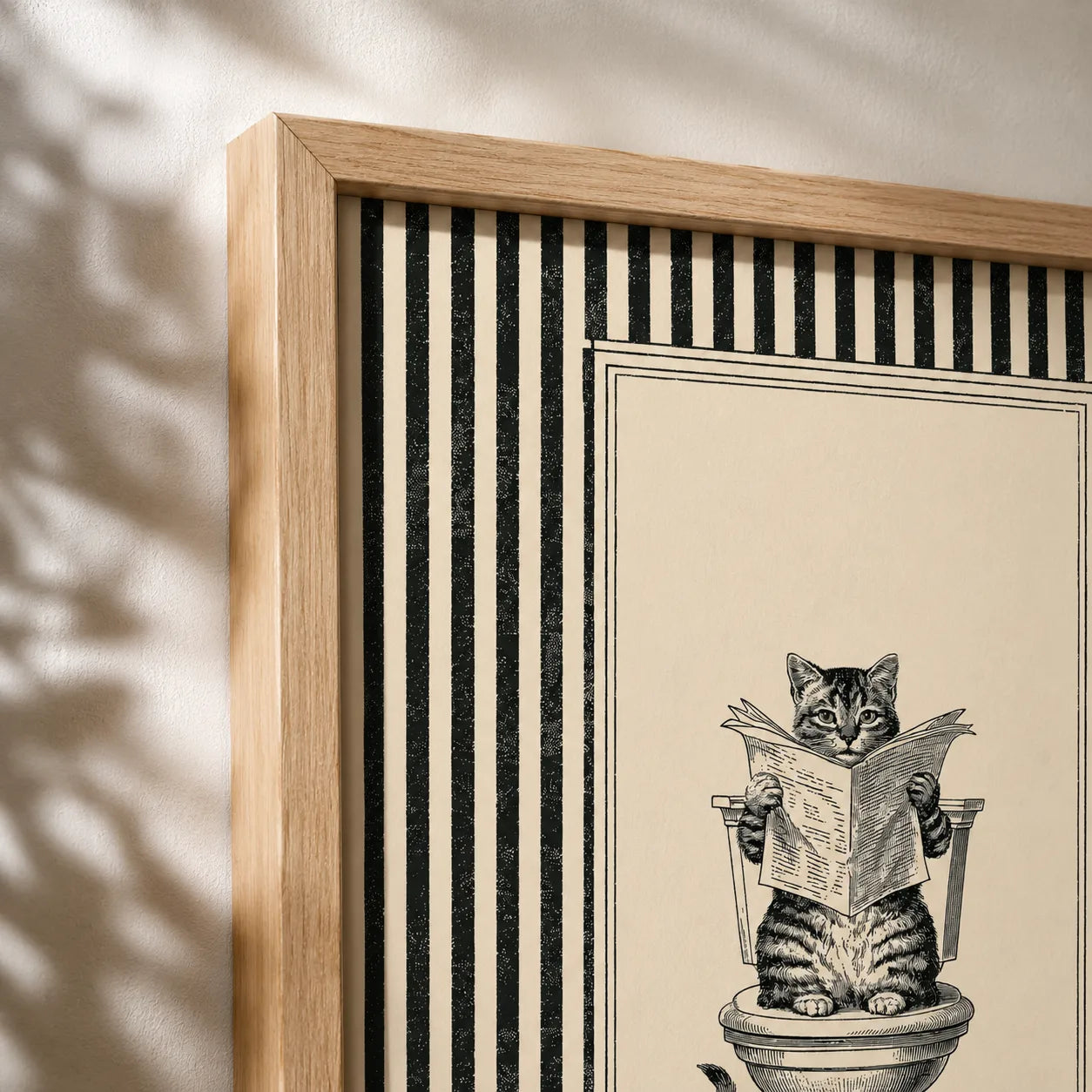 Cat Reading Newspaper Wall Art Decor - Wall Art Decor - packaging