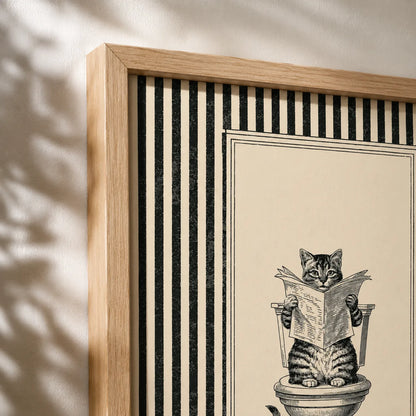 Cat Reading Newspaper Wall Art Decor - Wall Art Decor - packaging