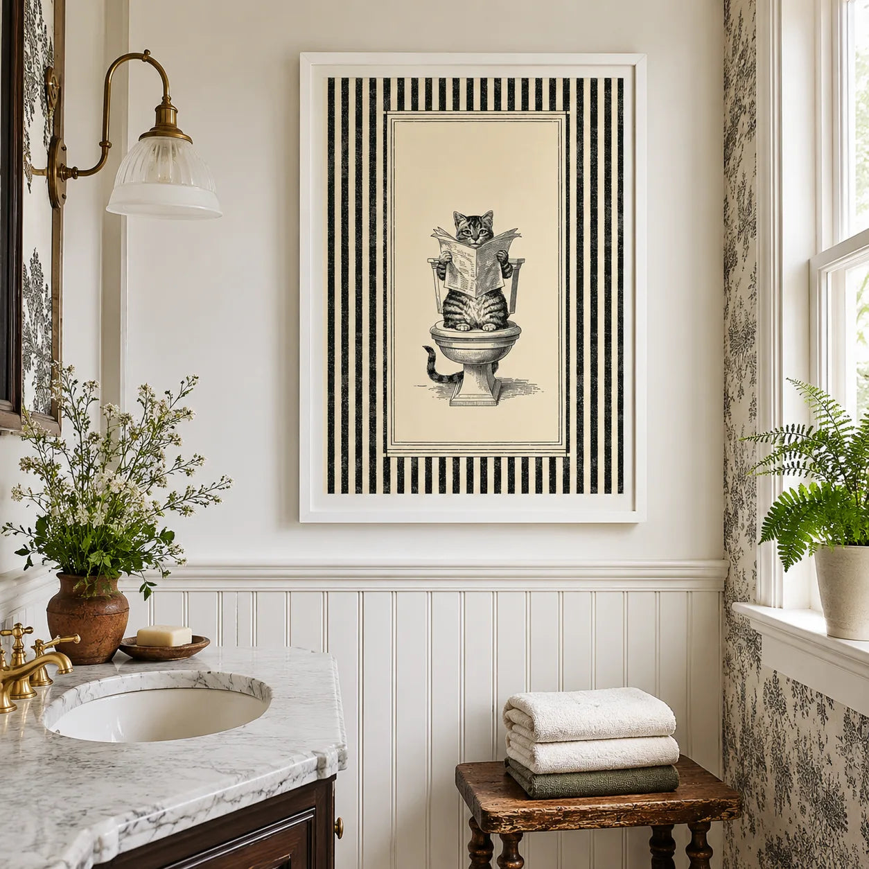 Cat Reading Newspaper Wall Art Decor - Wall Art Decor - view 11