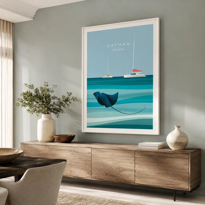 Cayman Islands Stingray Wall Art Decor - Wall Art Decor - close up