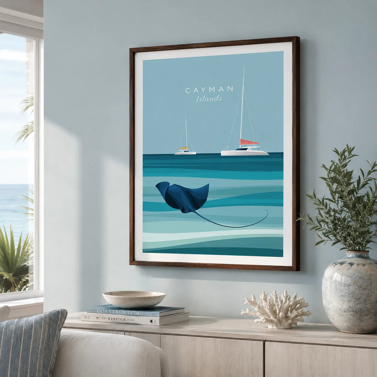 Cayman Islands Stingray Wall Art Decor - Wall Art Decor - detail