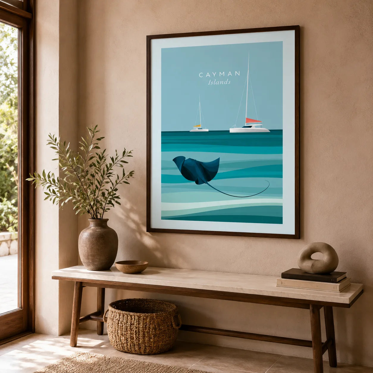Cayman Islands Stingray Wall Art Decor - Wall Art Decor - styled