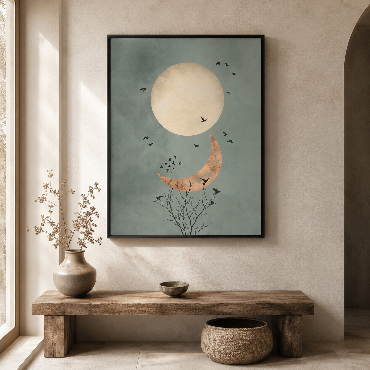 Celestial Moon and Crescent Boho Wall Art Decor – preview 10