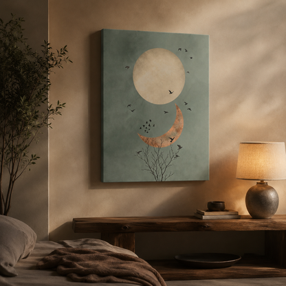 Celestial Moon and Crescent Boho Wall Art Decor – preview 11