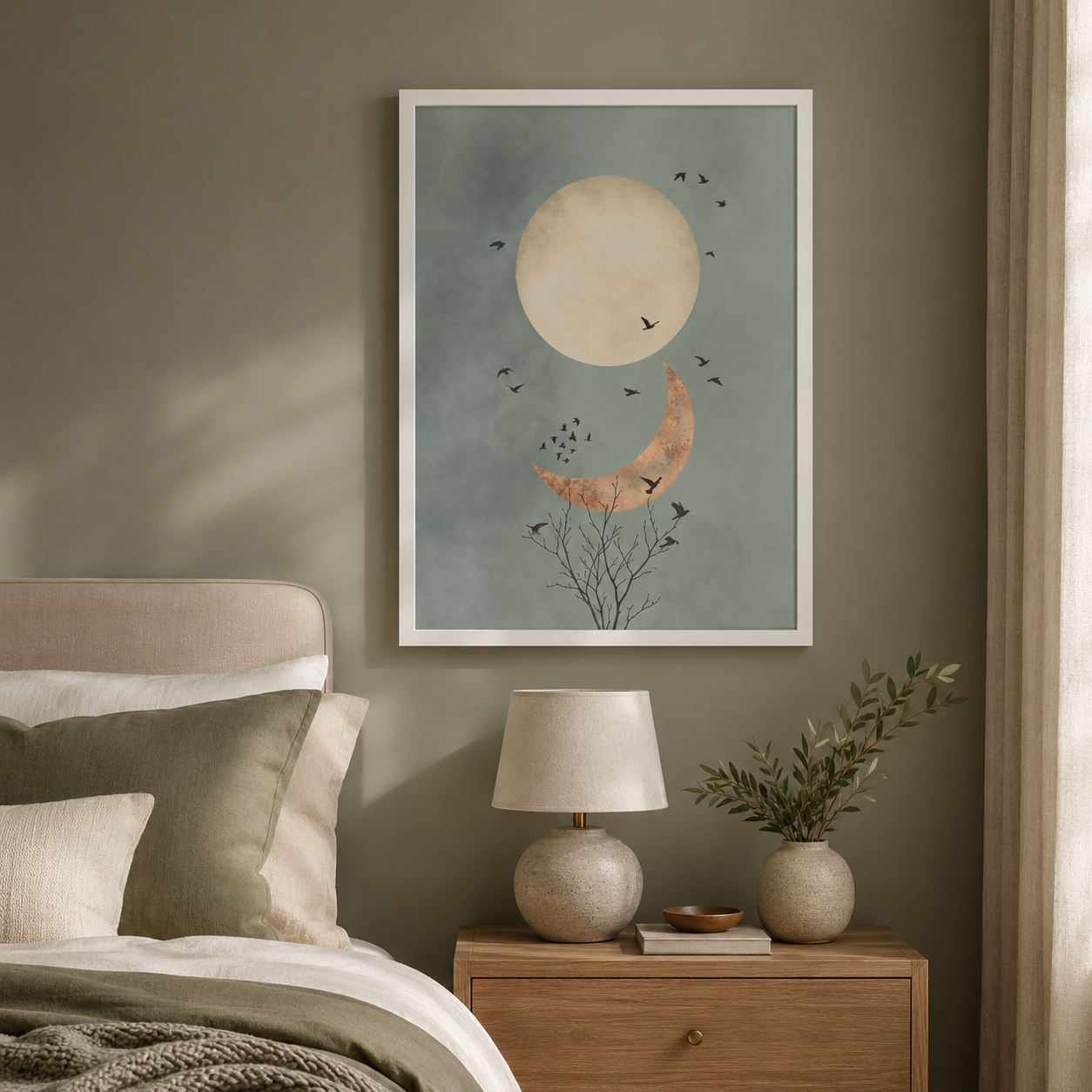 Celestial Moon and Crescent Boho Wall Art Decor – preview 3