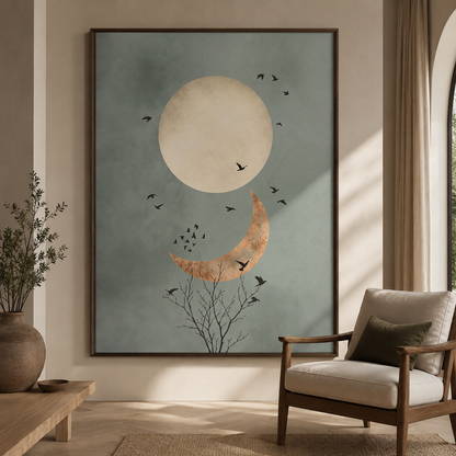 Celestial Moon and Crescent Boho Wall Art Decor – preview 6