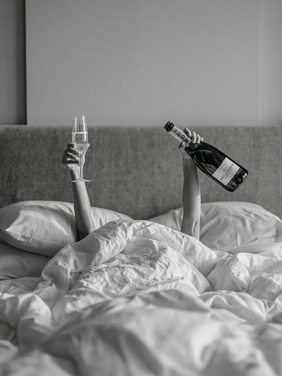 Champagne in Bed Wall Art Decor