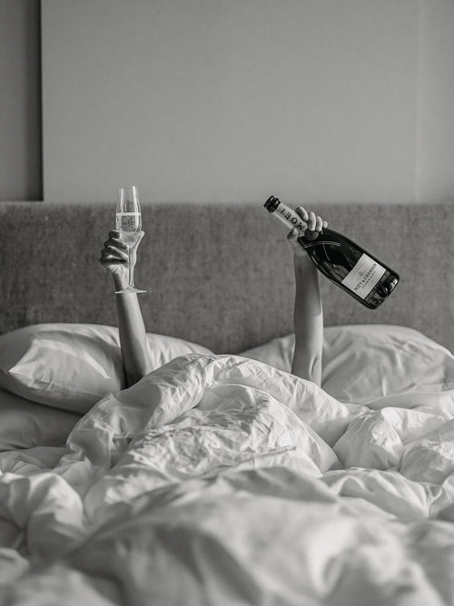 Champagne in Bed Wall Art Decor