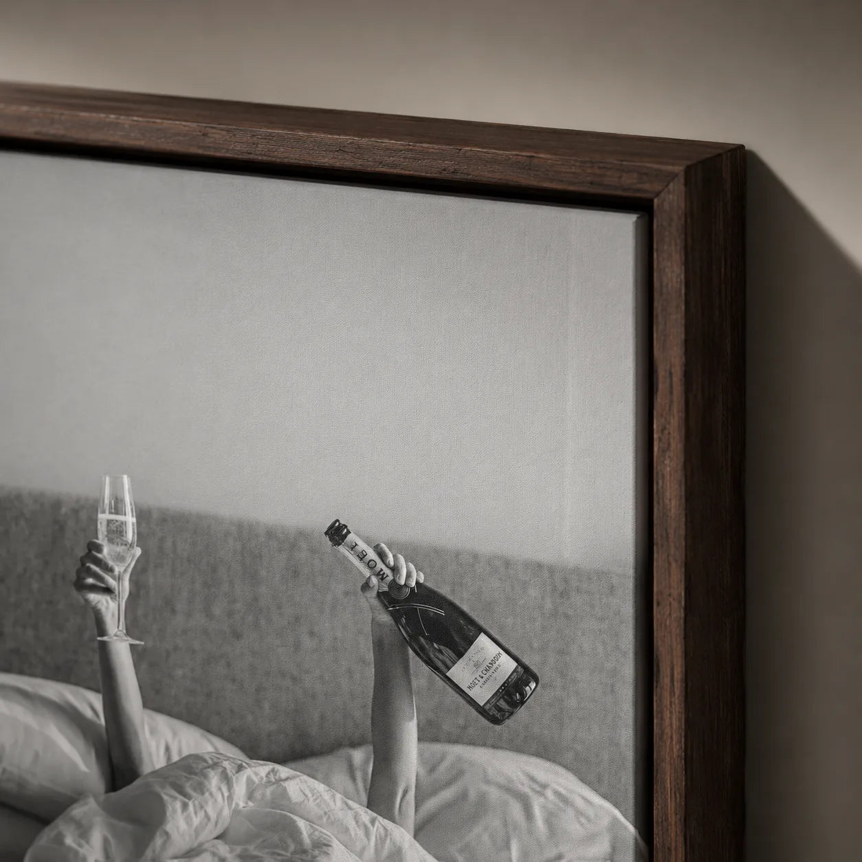 Champagne in Bed Wall Art Decor - Wall Art Decor - packaging