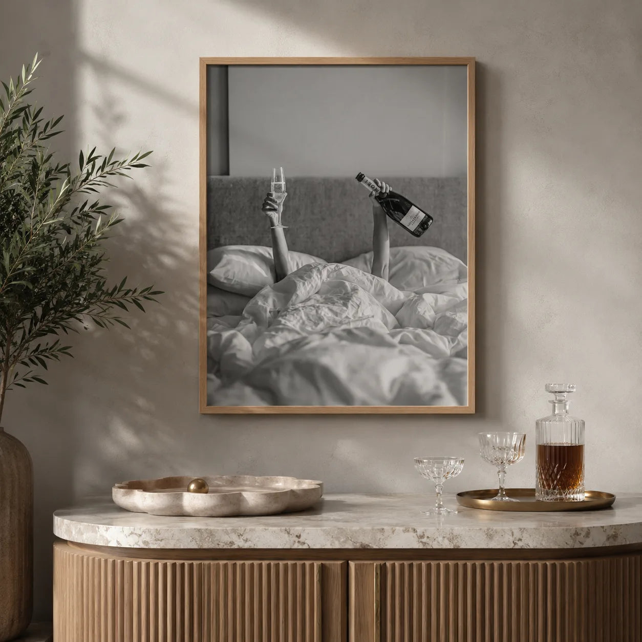 Champagne in Bed Wall Art Decor - Wall Art Decor - view 11
