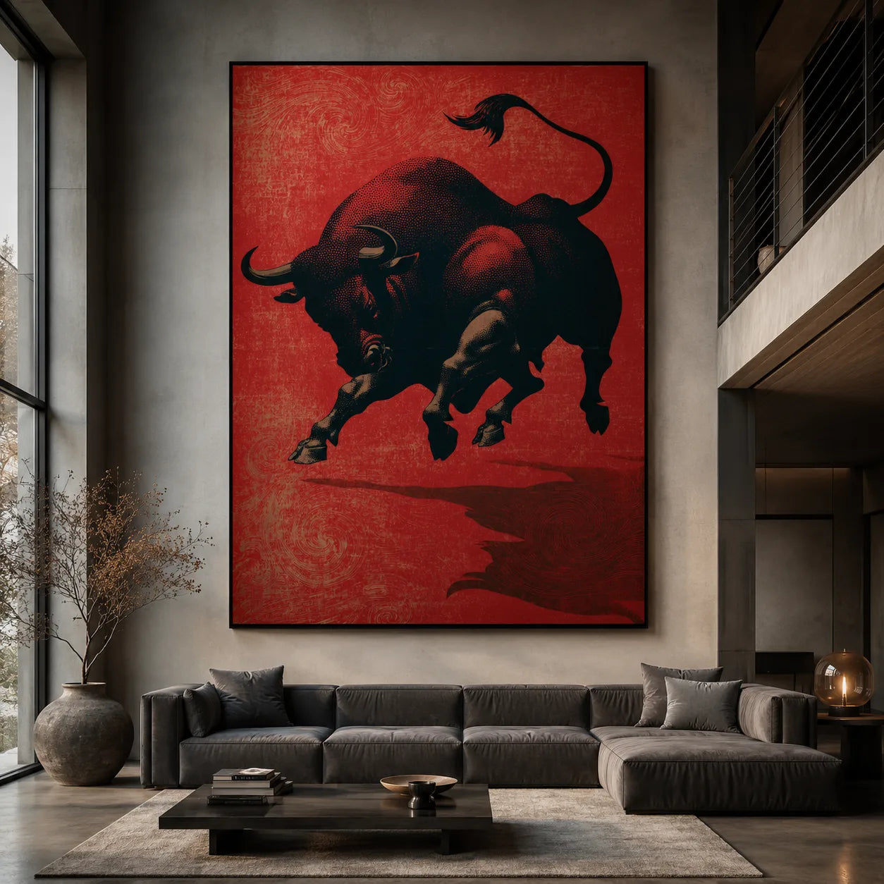 Charging Bull Wall Art Decor - Wall Art Decor - close up