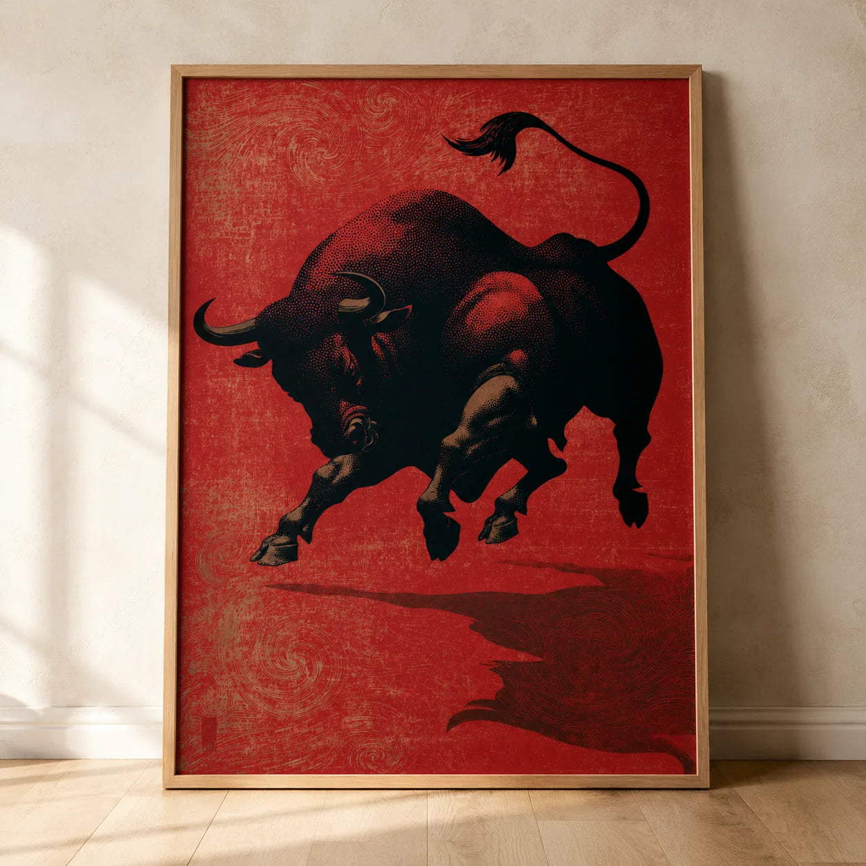 Charging Bull Wall Art Decor - Wall Art Decor - side view