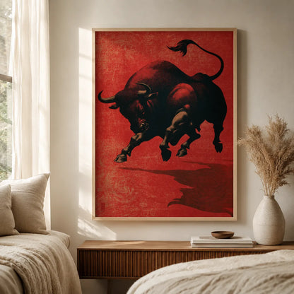 Charging Bull Wall Art Decor - Wall Art Decor - styled