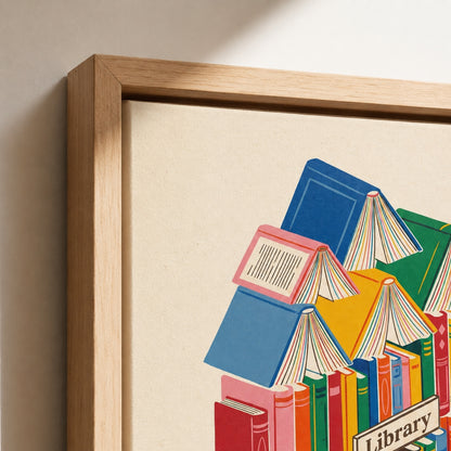 City of Books Reading Village Wall Art Decor preview 8