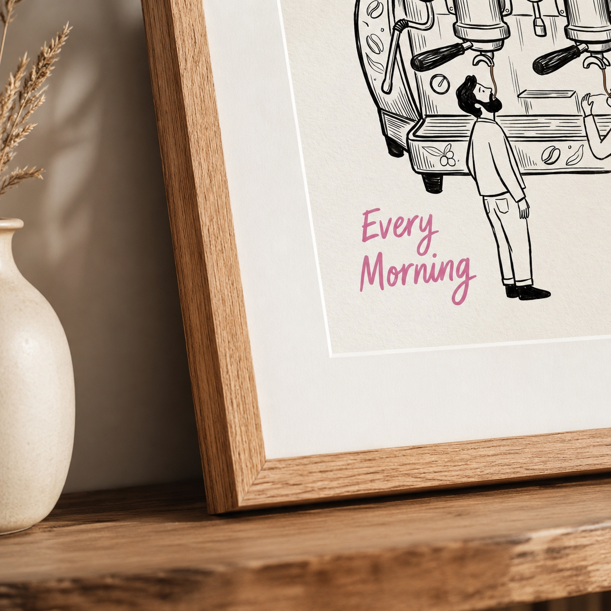 Coffee Club Espresso Machine Typography Wall Art Decor – preview 8