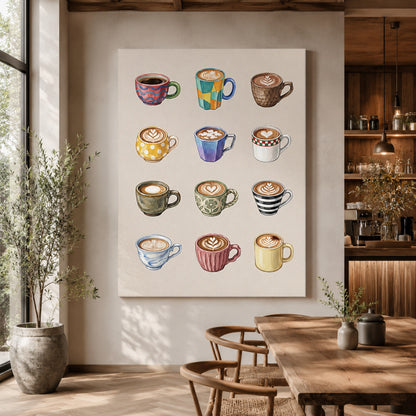 Coffee Cup Collection Wall Art Decor preview 6