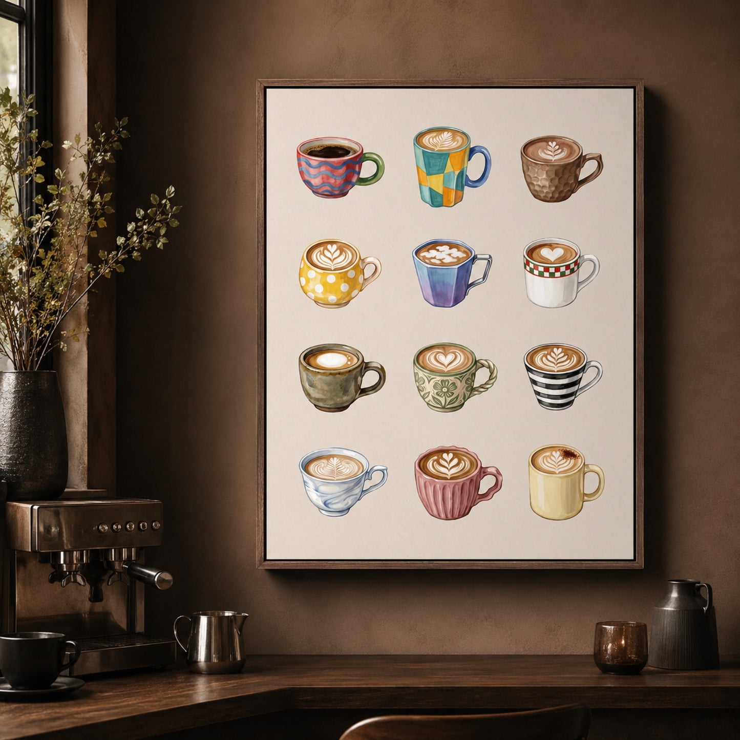 Coffee Cup Collection Wall Art Decor preview 7