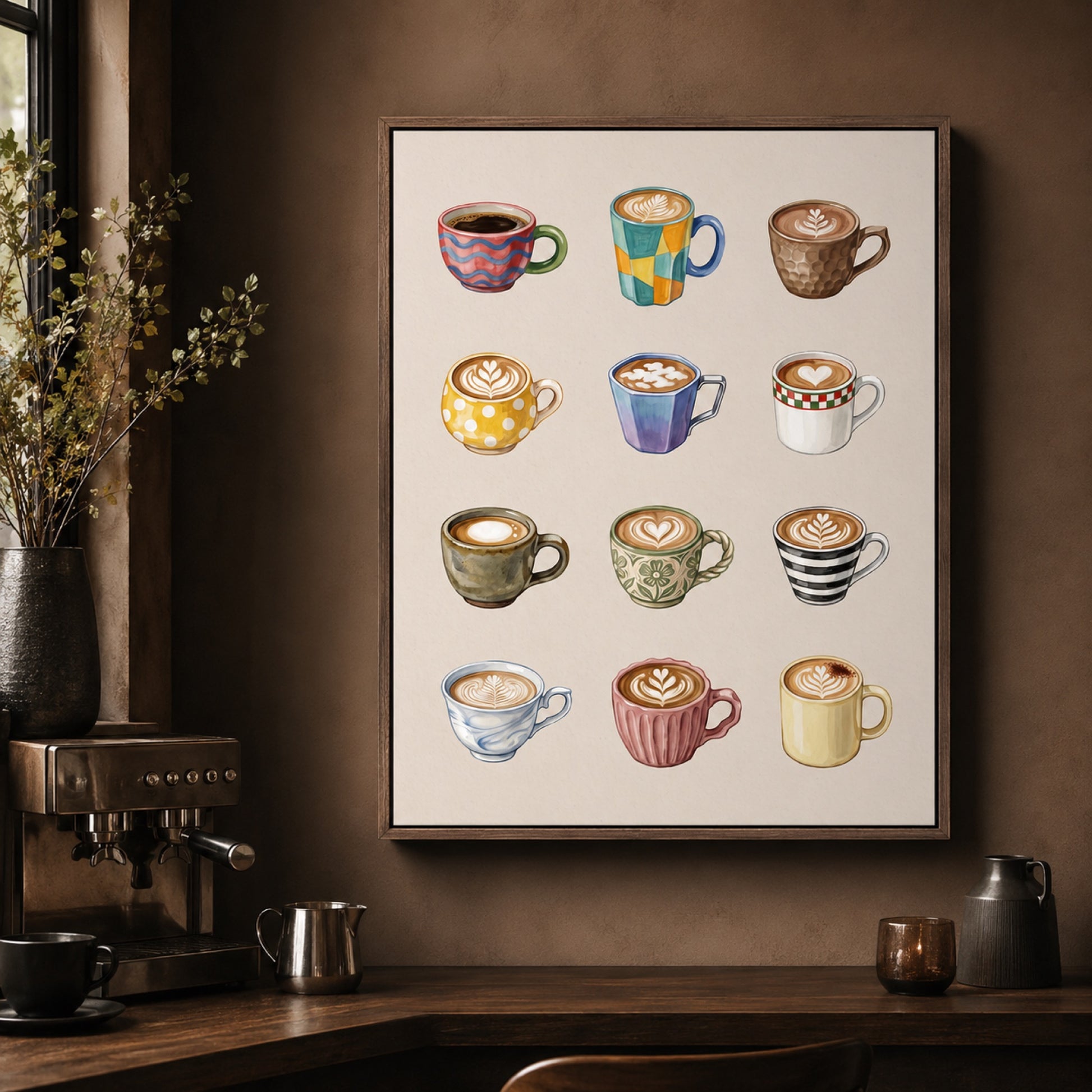 Coffee Cup Collection Wall Art Decor preview 7