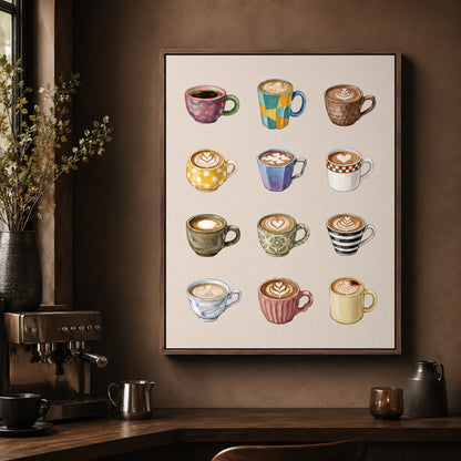 Coffee Cup Collection Wall Art Decor preview 7