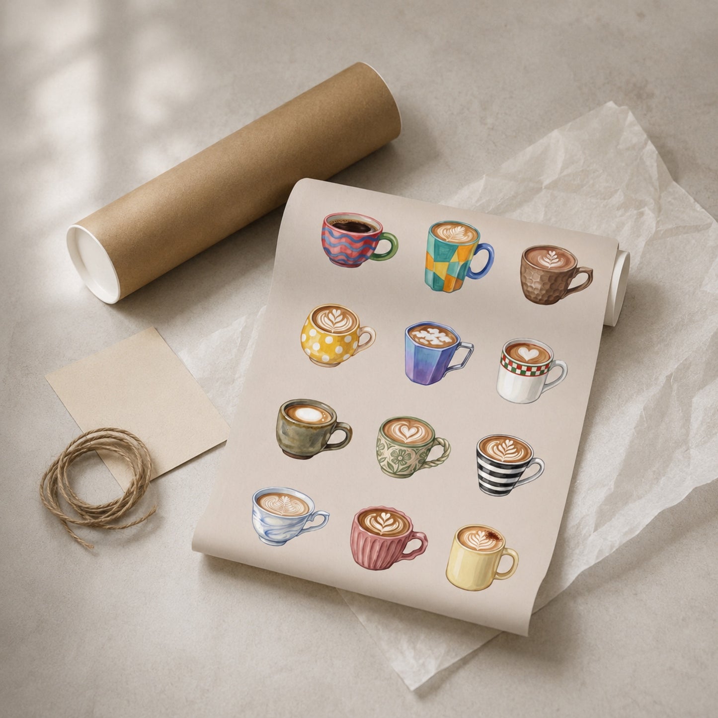 Coffee Cup Collection Wall Art Decor preview 9