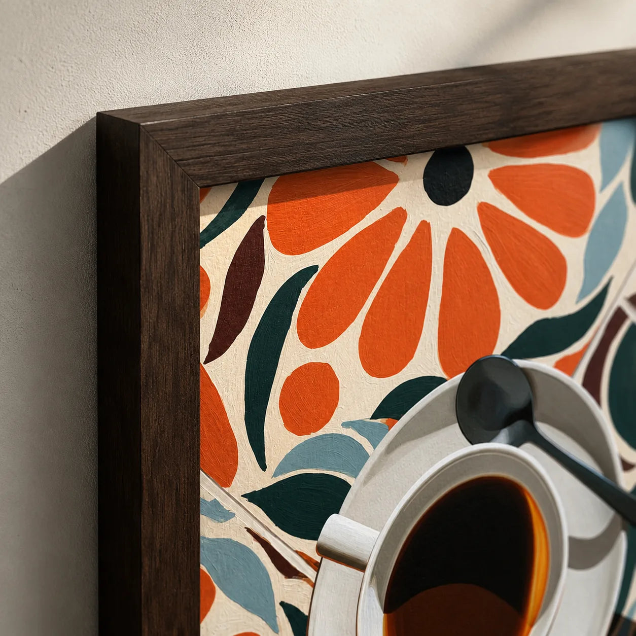 Coffee Cup Floral Wall Art Decor - Wall Art Decor - packaging