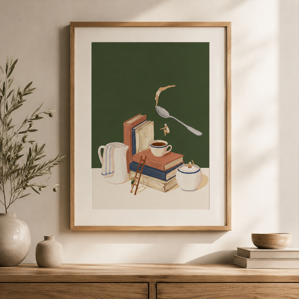 Coffee Divers Surreal Still Life Wall Art Decor – preview 2