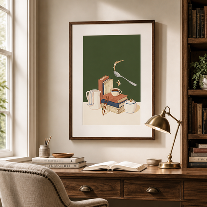 Coffee Divers Surreal Still Life Wall Art Decor – preview 3