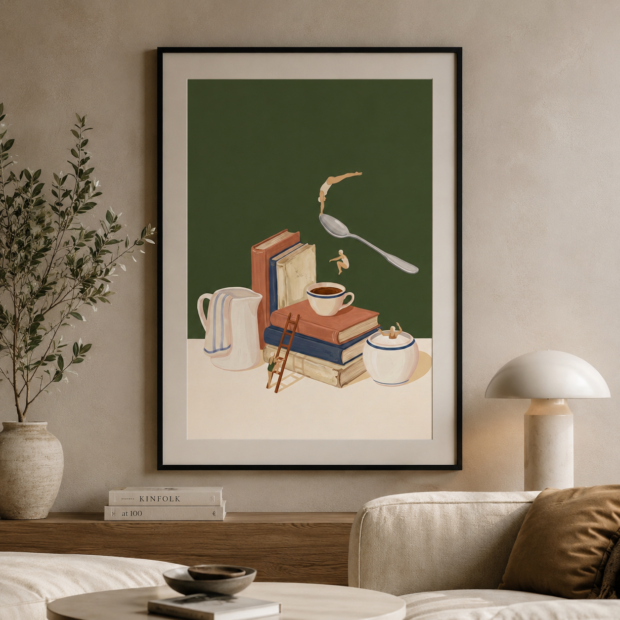 Coffee Divers Surreal Still Life Wall Art Decor – preview 6