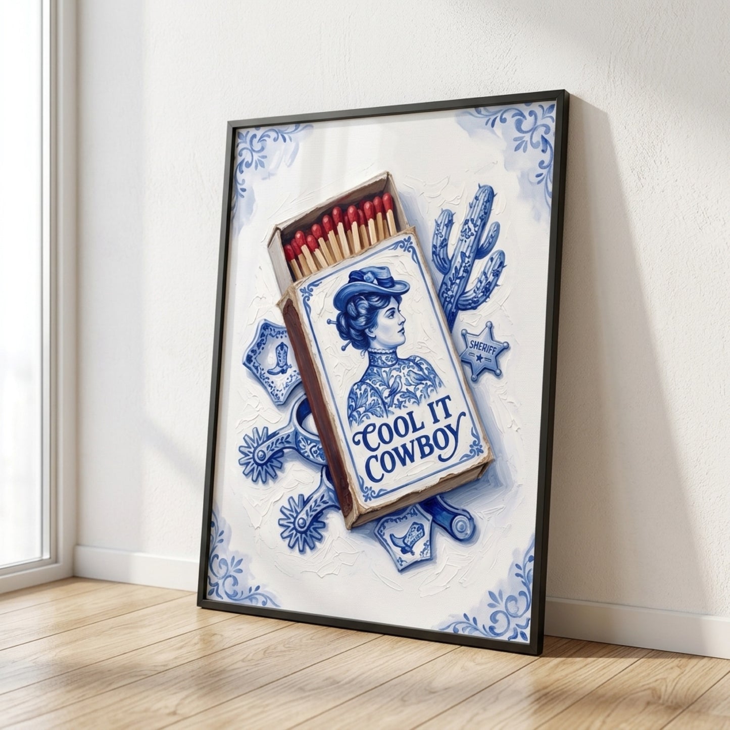 Cool It Cowboy Matchbox Wall Art Decor preview 2