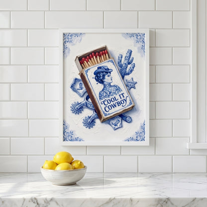 Cool It Cowboy Matchbox Wall Art Decor preview 6