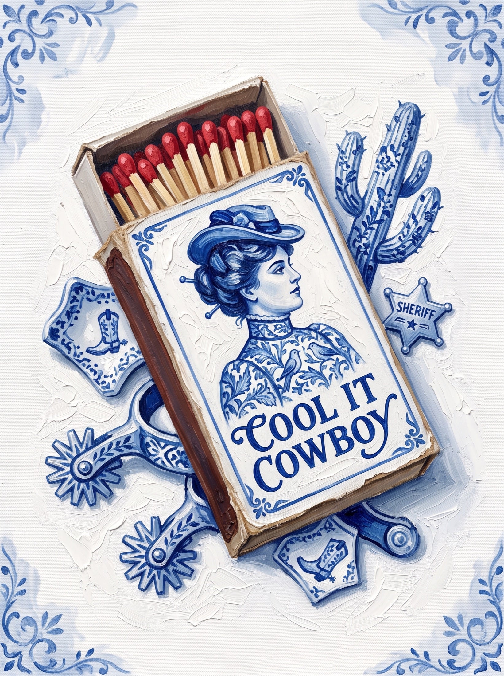 Cool It Cowboy Matchbox Wall Art Decor