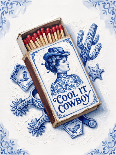 Cool It Cowboy Matchbox Wall Art Decor