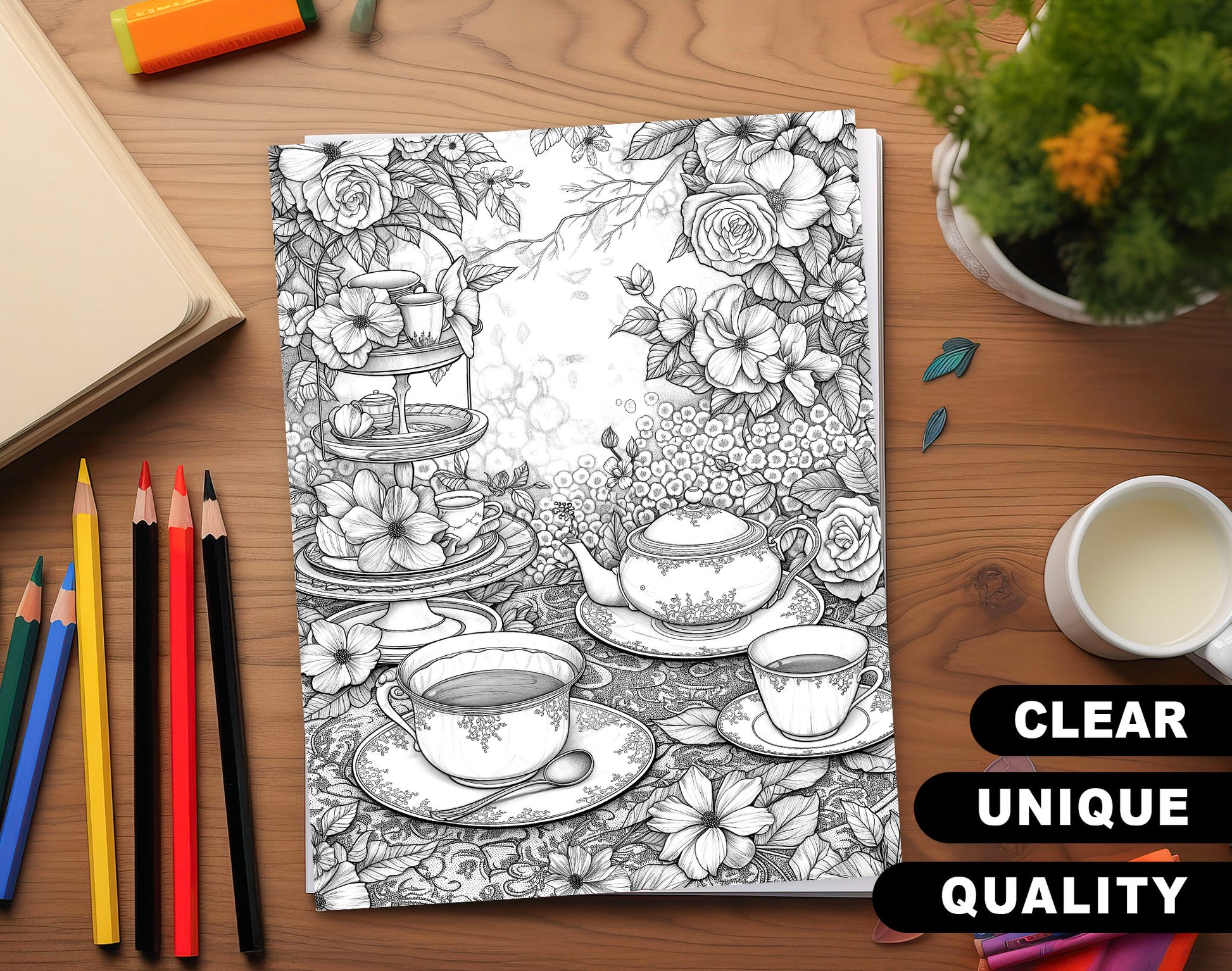 101 Calmness Coloring Pages - Instant Download - Printable – preview 3