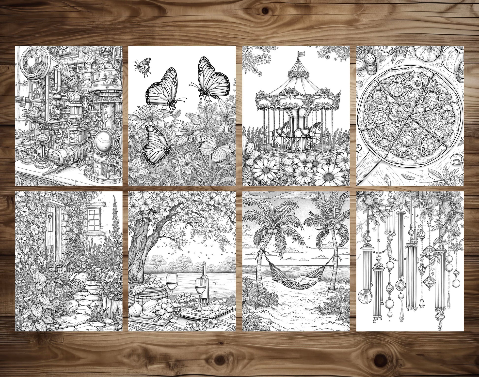 101 Calmness Coloring Pages - Instant Download - Printable – preview 5