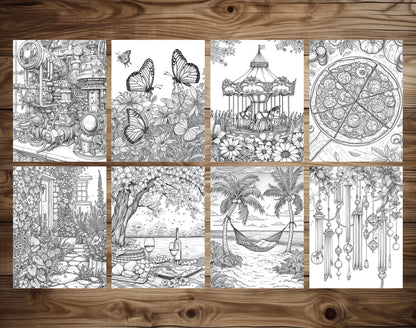 101 Calmness Coloring Pages - Instant Download - Printable – preview 5