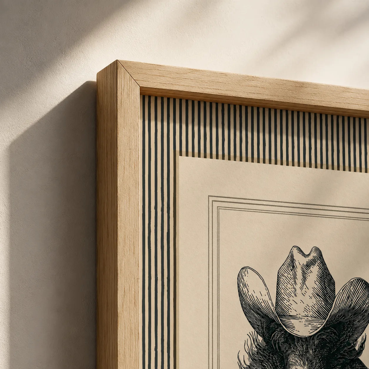 Cowboy Bison Portrait Wall Art Decor - Wall Art Decor - packaging