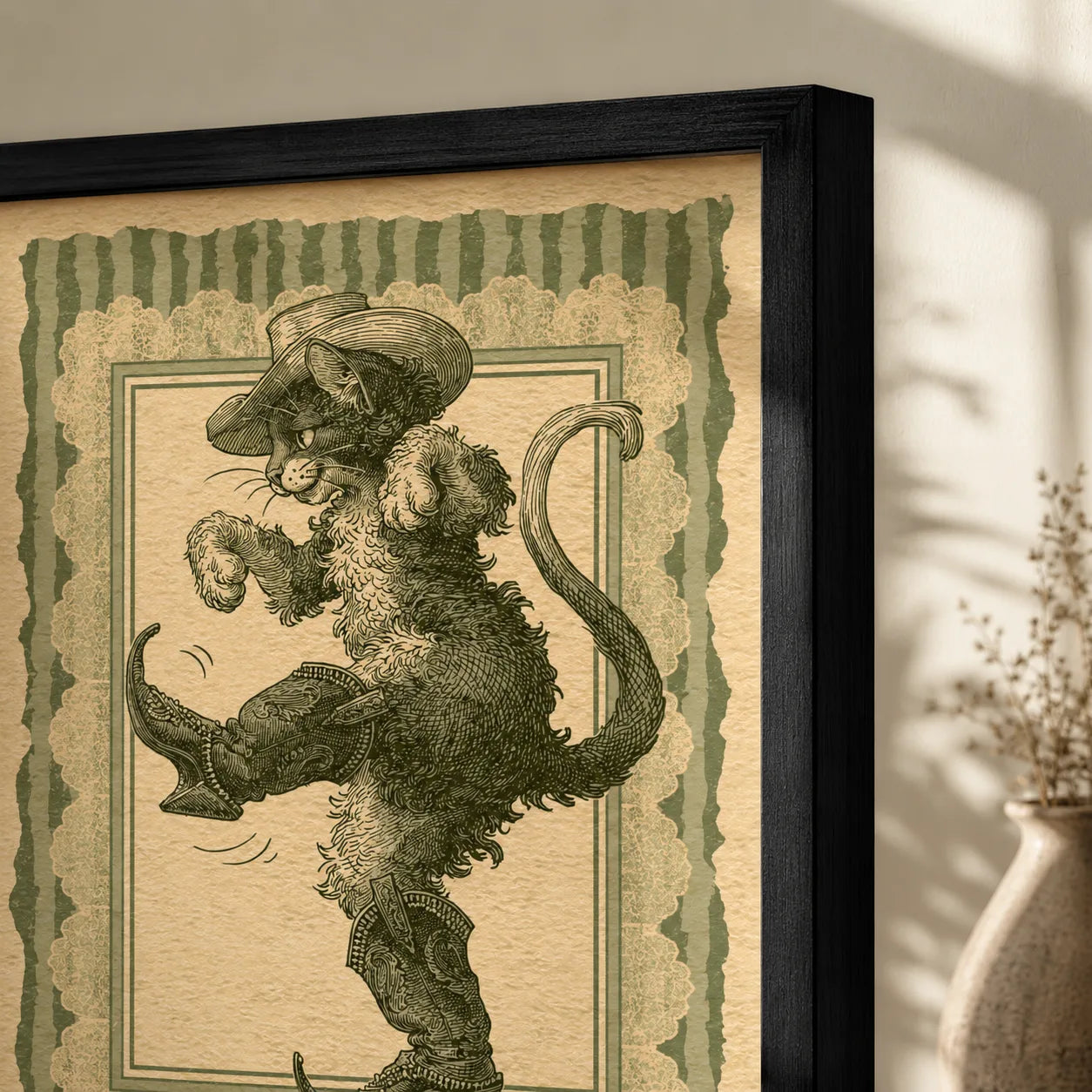 Cowboy Cat Dancing Wall Art Decor - Wall Art Decor - packaging