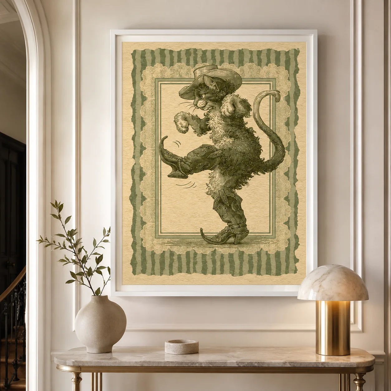 Cowboy Cat Dancing Wall Art Decor - Wall Art Decor - view 11