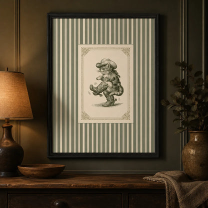 Cowboy Cat Western Wall Art Decor - Wall Art Decor - lifestyle