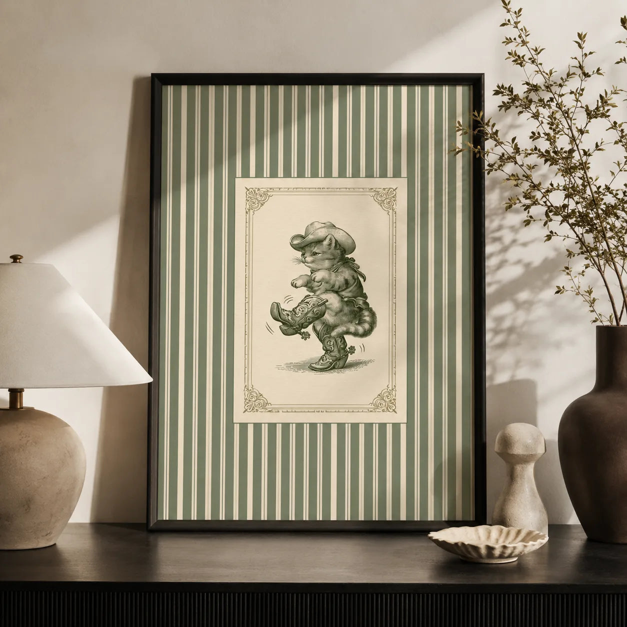 Cowboy Cat Western Wall Art Decor - Wall Art Decor - view 11