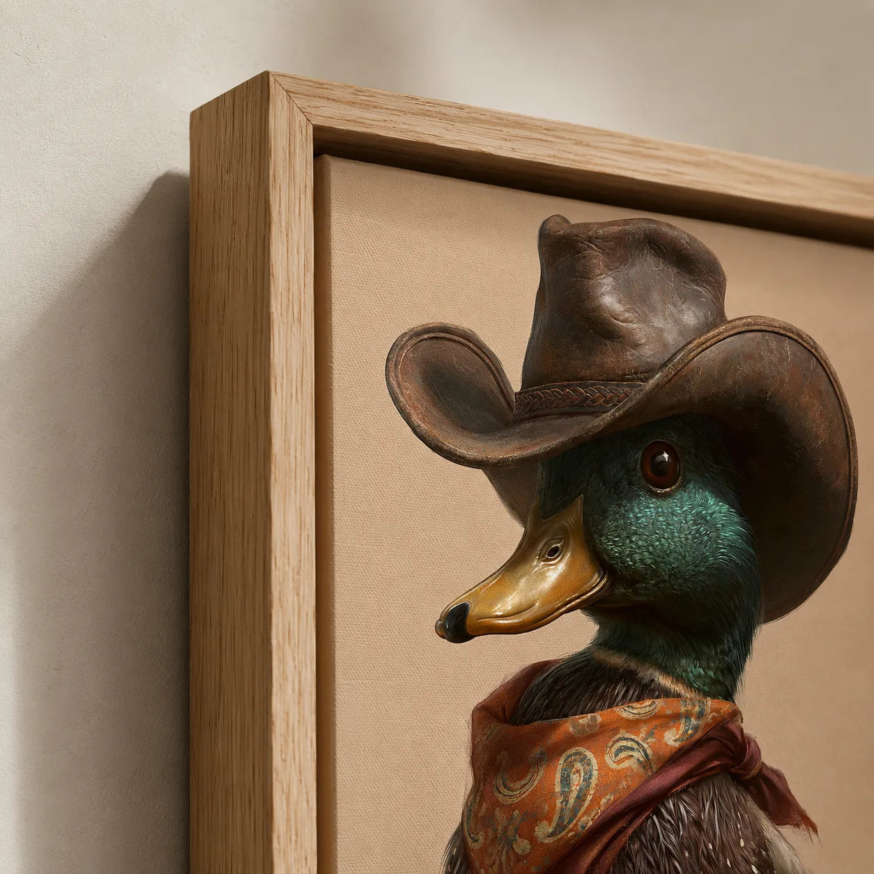 Cowboy Mallard Duck Wall Art Decor - Wall Art Decor - packaging