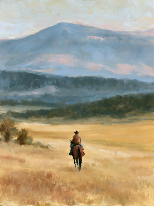Cowboy Mountain Landscape Wall Art Decor