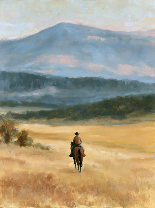 Cowboy Mountain Landscape Wall Art Decor