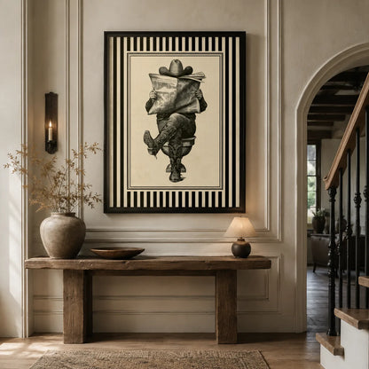 Cowboy Reading Newspaper Wall Art Decor - Wall Art Decor - view 11