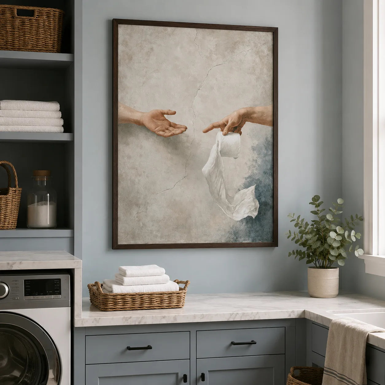 Creation of Toilet Paper Wall Art Decor - Wall Art Decor - alternate angle