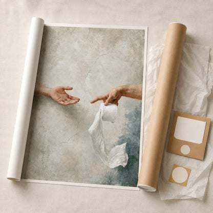 Creation of Toilet Paper Wall Art Decor - Wall Art Decor - back view