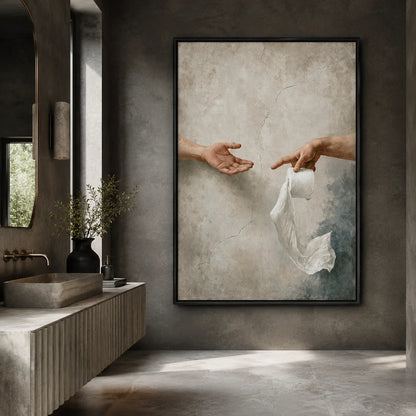 Creation of Toilet Paper Wall Art Decor - Wall Art Decor - close up
