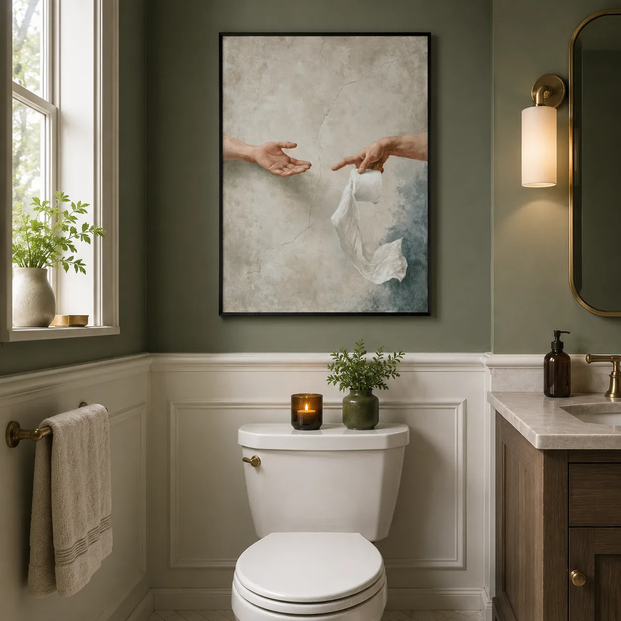 Creation of Toilet Paper Wall Art Decor - Wall Art Decor - detail