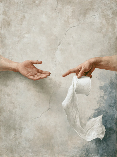 Creation of Toilet Paper Wall Art Decor
