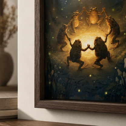 Dancing Frogs Moonlit Forest Wall Art Decor - Wall Art Decor - packaging